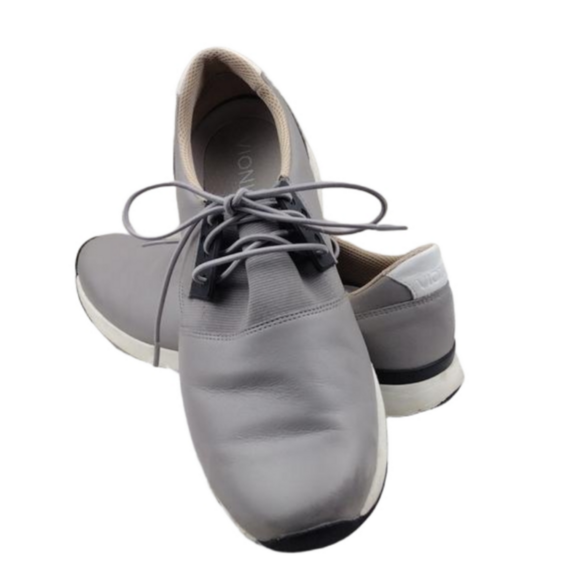 Vionic Carmen Light Grey Leather Lace Up Casual Supportive Oxford Style Sneakers - Picture 1 of 16